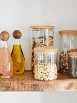 Aceitera y vinagrera de vidrio soplado Eden, 2 uds.