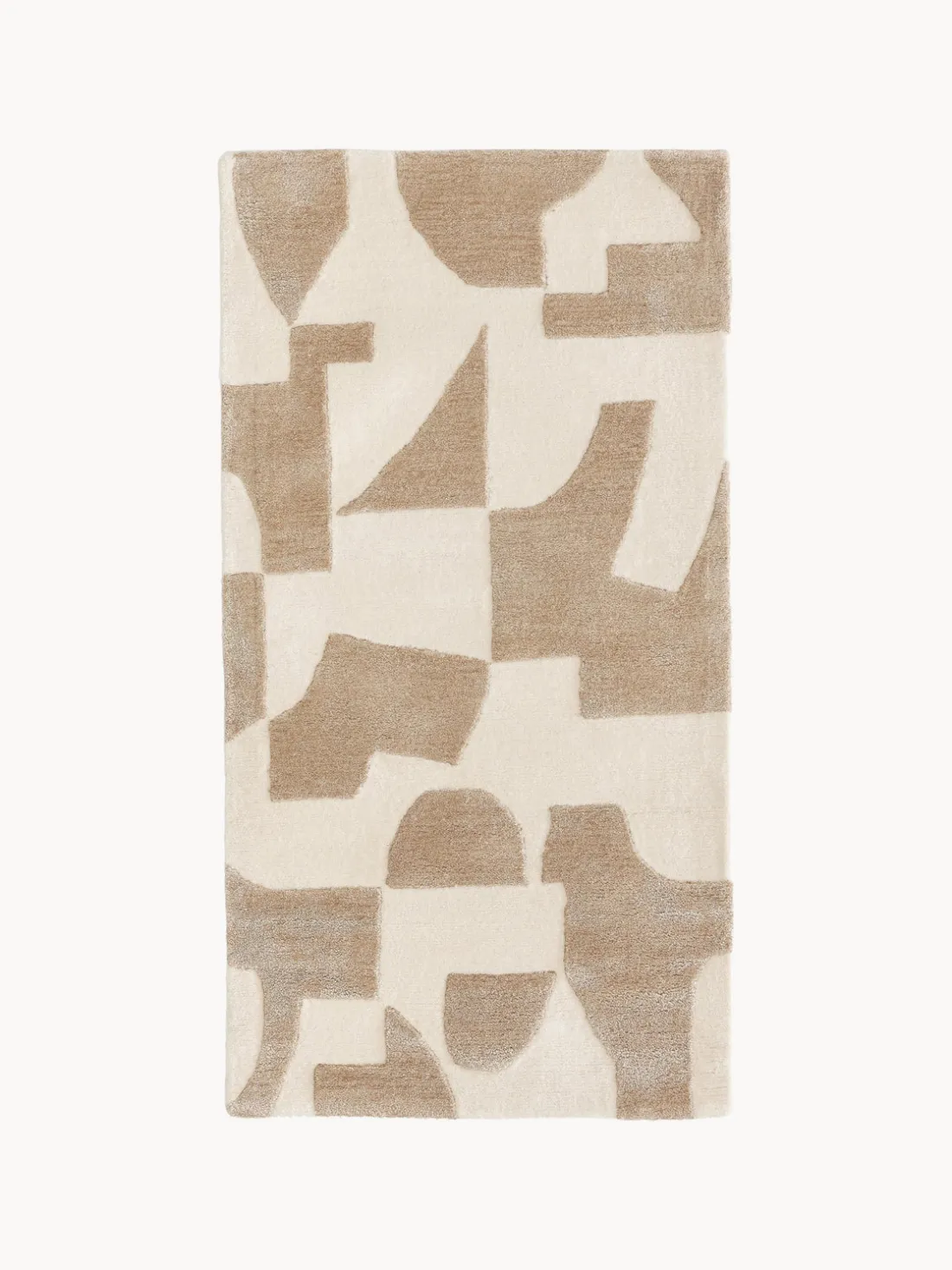 Alfombra artesanal de lana texturizada Corin