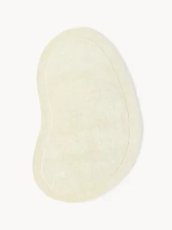 Alfombra artesanal de lana en forma orgánica Kadey