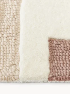 Alfombra artesanal de lana texturizada Corin