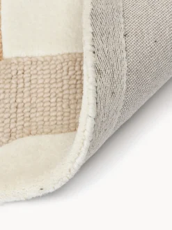 Alfombra artesanal de lana texturizada Corin