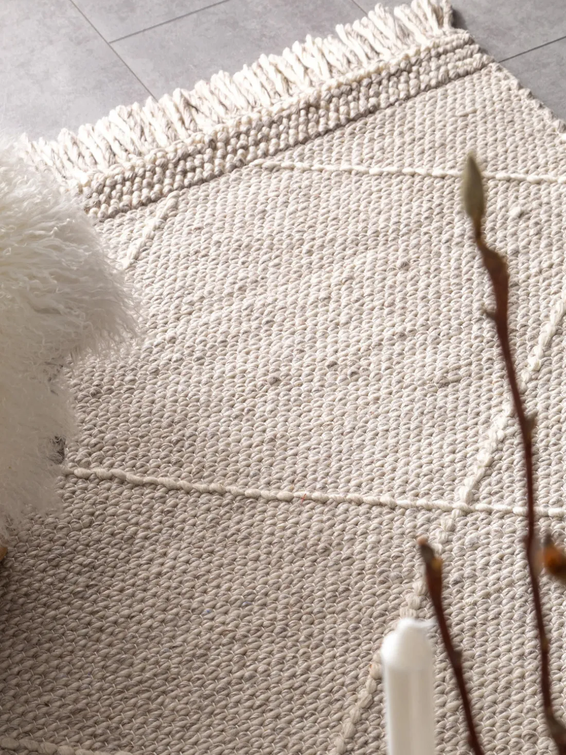 Alfombra artesanal de lana Daphne