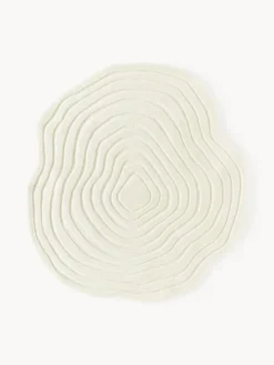 Alfombra artesanal de lana de forma orgánica Niria