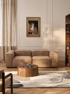 Alfombra artesanal de lana texturizada Rosco