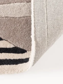 Alfombra artesanal de lana texturizada Rosco