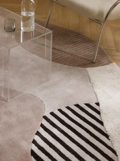 Alfombra artesanal de lana texturizada Silas