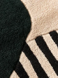 Alfombra artesanal de lana texturizada Silas