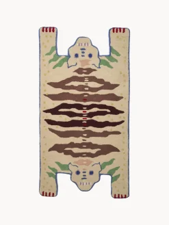 Alfombra artesanal de lana de pelo largo Soulmates