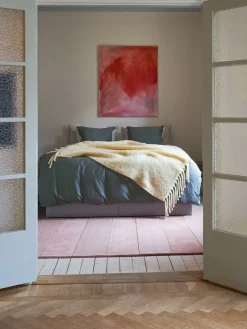 Alfombra artesanal de lana de pelo corto Sicilian Stripe