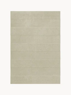 Alfombra artesanal de lana de pelo corto Sicilian Stripe