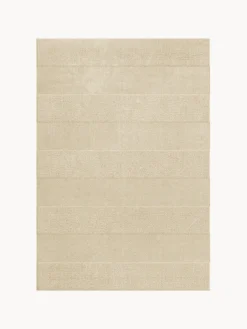 Alfombra artesanal de lana de pelo corto Sicilian Stripe