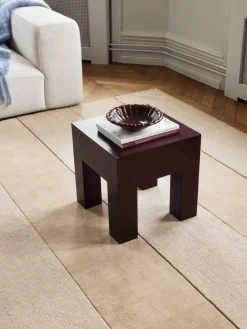 Alfombra artesanal de lana de pelo corto Sicilian Stripe