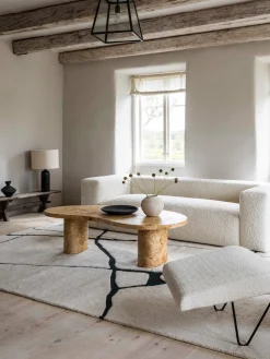 Alfombra artesanal de lana de pelo corto Gotland