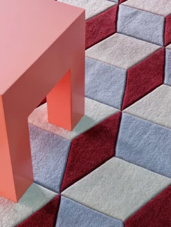 Alfombra artesanal de lana Mulberry Sky