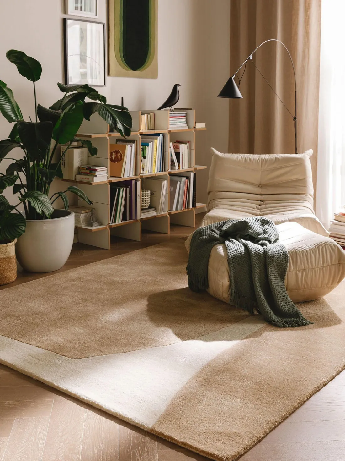 Alfombra artesanal de pelo corto Smilla