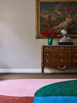 Alfombra artesanal de pelo largo de lana Follow The Trace