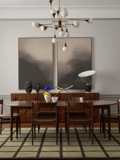 Alfombra artesanal de pelo largo Avenue Checked