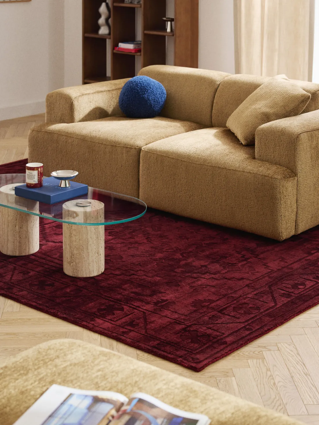 Alfombra artesanal de viscosa Shaila