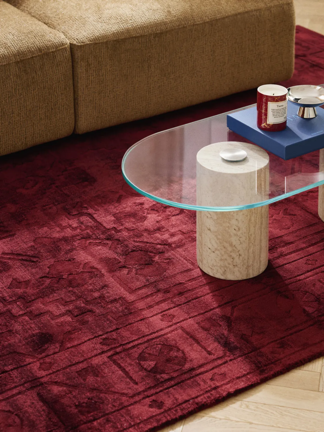 Alfombra artesanal de viscosa Shaila