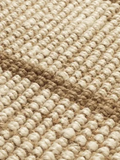 Alfombra artesanal de yute con flecos Athens