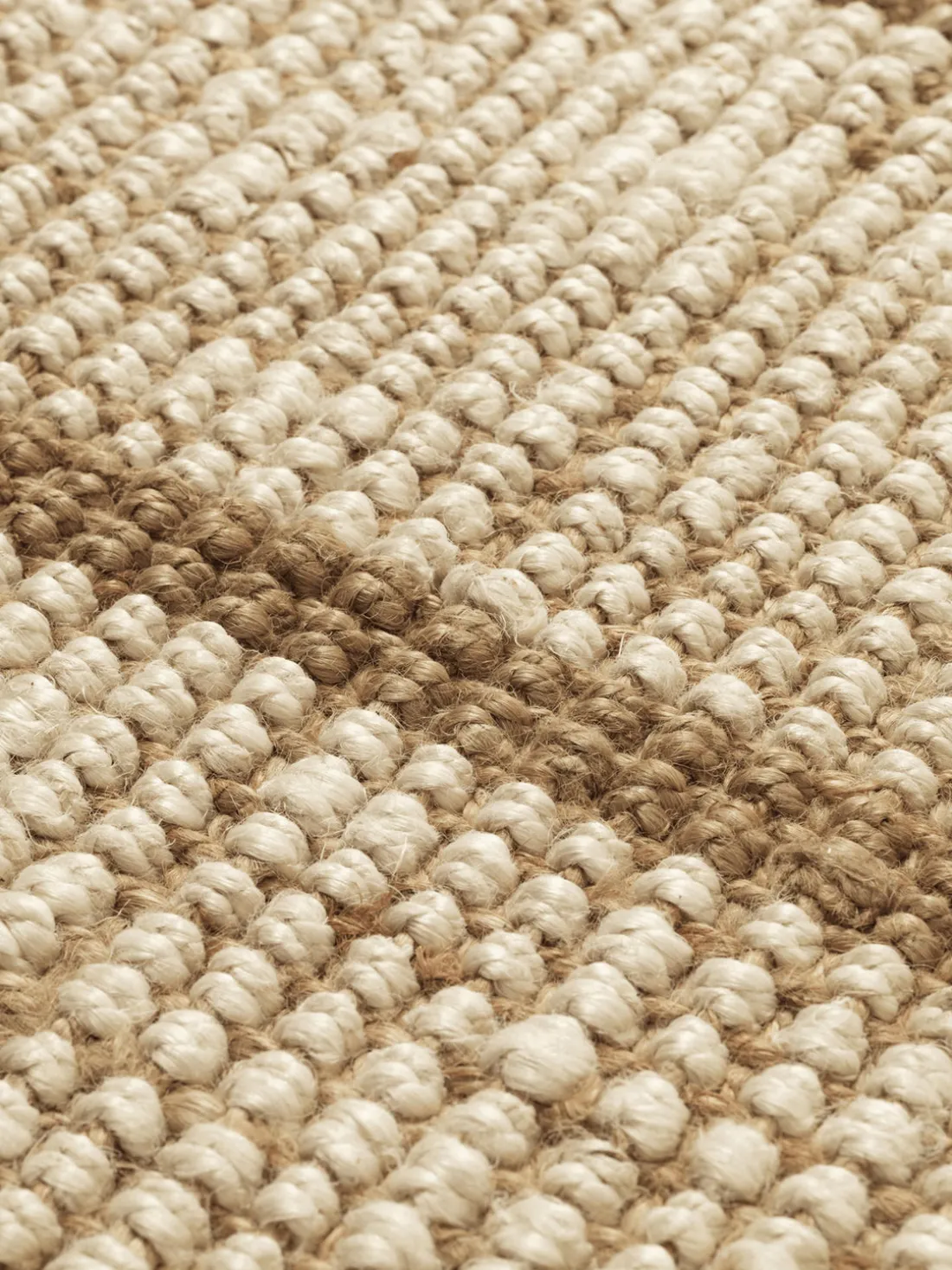 Alfombra artesanal de yute con flecos Athens