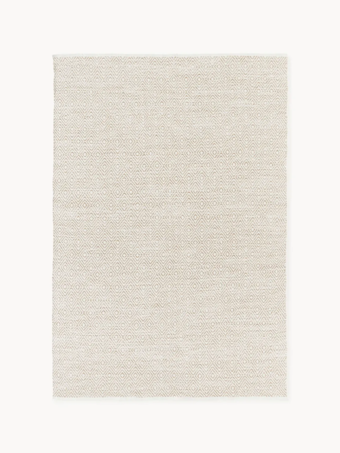 Alfombra artesanal exterior con estampado de rombos vintage Rika