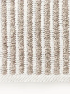 Alfombra artesanal para exterior a rayas Turner