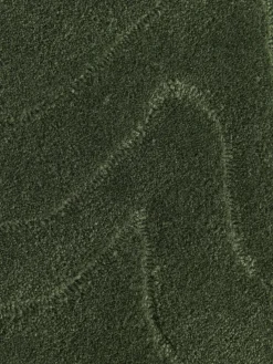 Alfombra artesanal redonda de lana Aaron