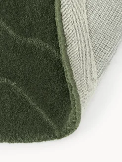 Alfombra artesanal redonda de lana Aaron