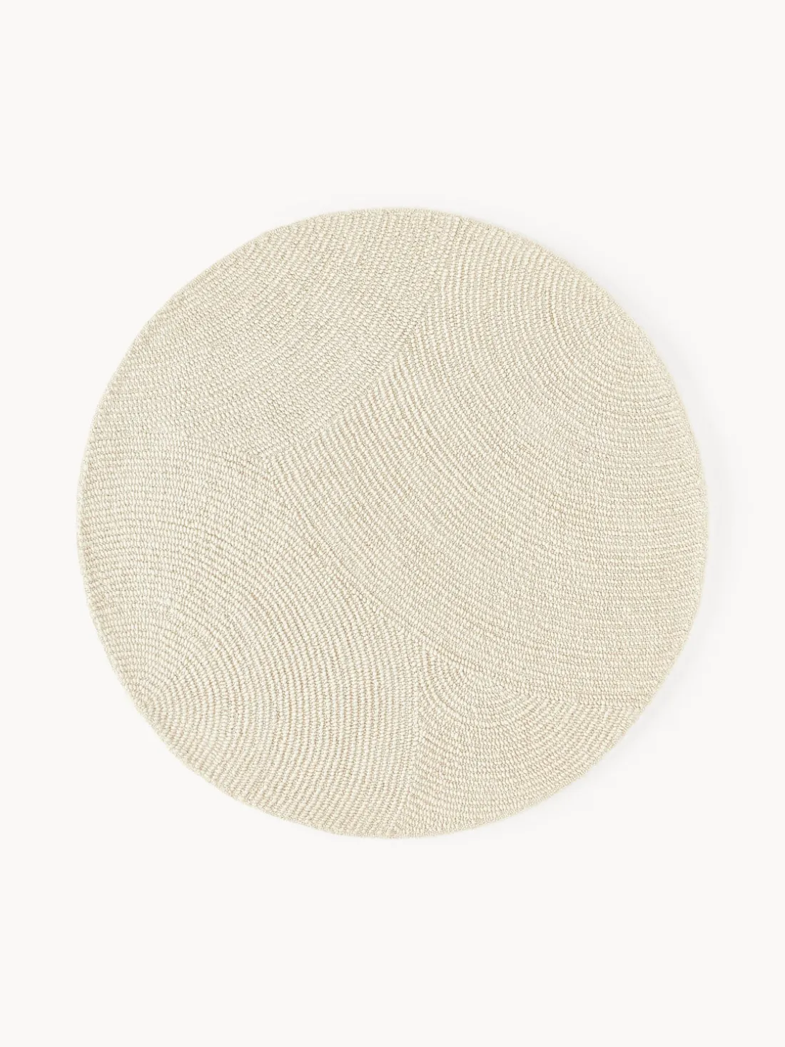 Alfombra artesanal redonda de lana Eleni