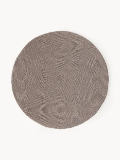 Alfombra artesanal redonda de lana Eleni