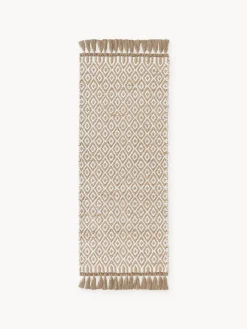 Alfombra corredor artesanal de yute Ramos