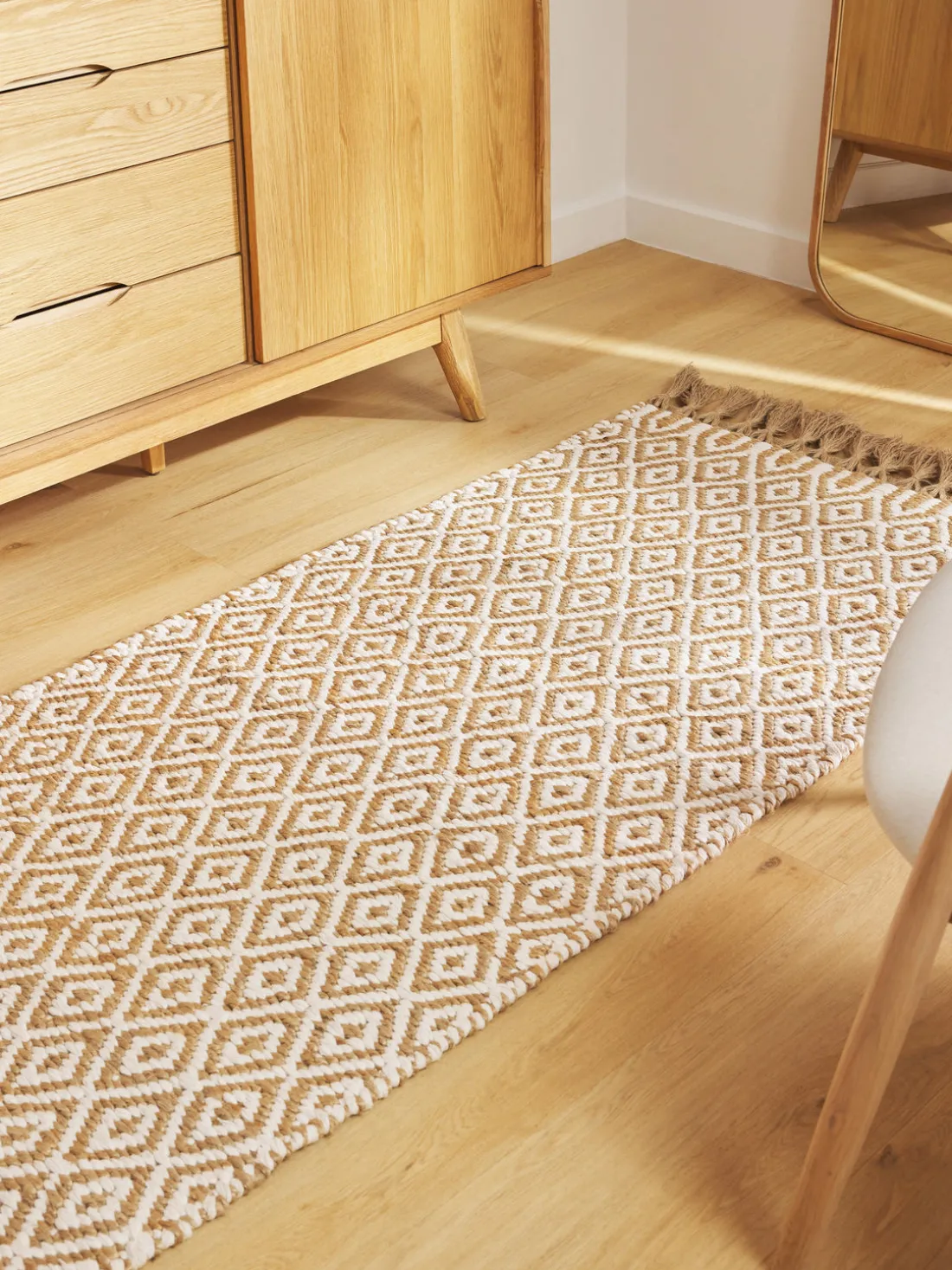 Alfombra corredor artesanal de yute Ramos