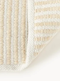 Alfombra corredor artesanal para exterior a rayas Turner