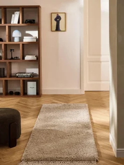 Alfombra corredor de pelo largo con flecos Dreamy