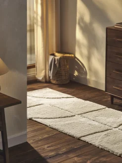 Alfombra corredor texturizada de pelo largo Jade
