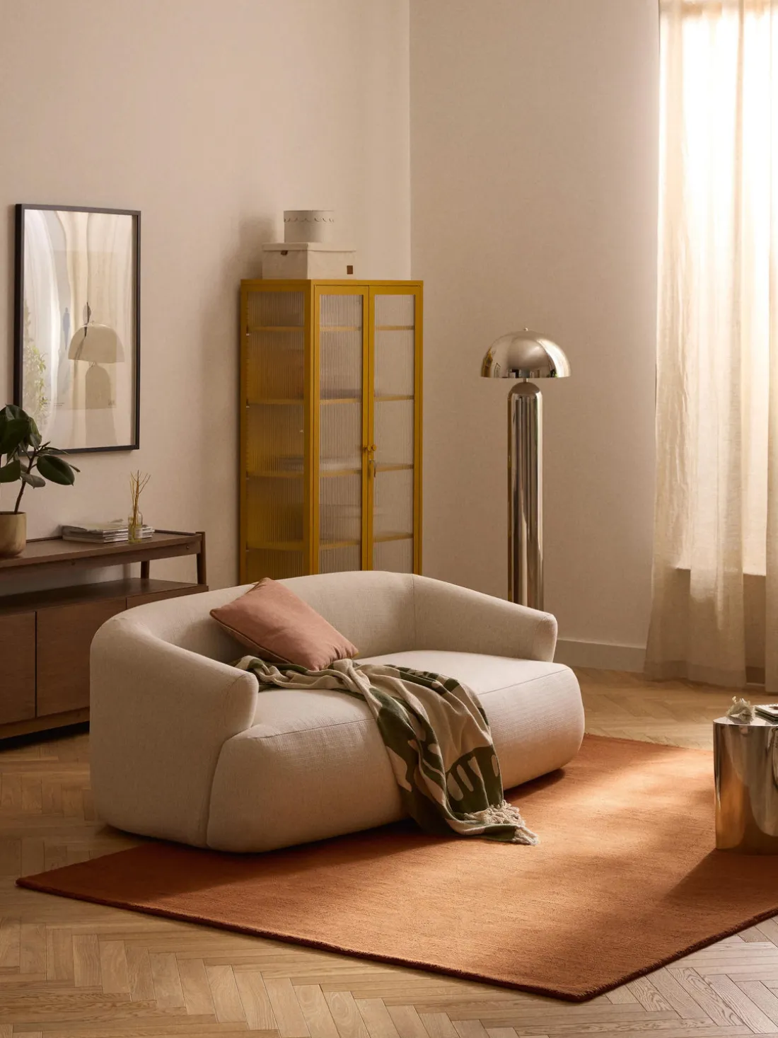 Alfombra de algodón artesanal Lora