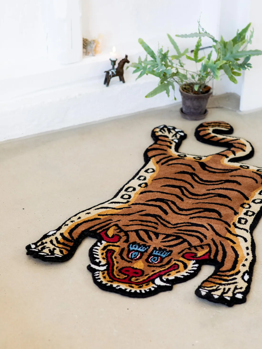 Alfombra de lana artesanal Tiger