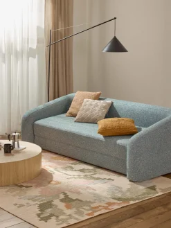 Alfombra de lana con estampado floral Rosha