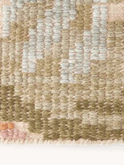 Alfombra de lana con estampado floral Rosha