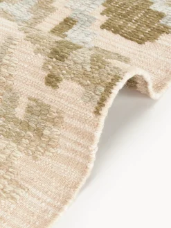 Alfombra de lana con estampado floral Rosha