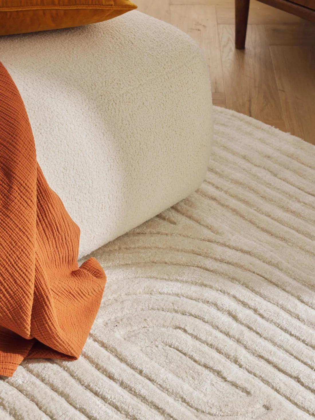 Alfombra de lana texturizada Koli