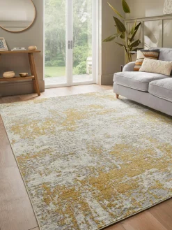 Alfombra de pelo corto con motivos abstractos Rossa