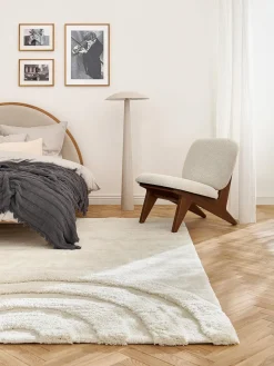 Alfombra de pelo largo texturizada Rubbie