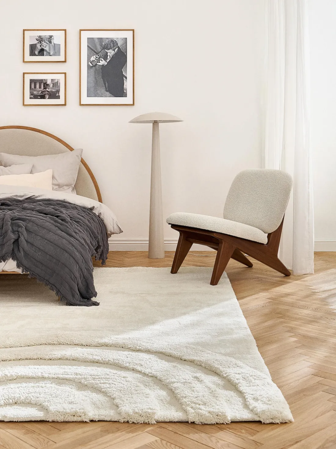 Alfombra de pelo largo texturizada Rubbie