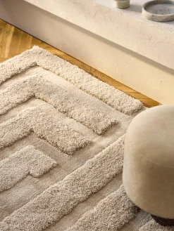 Alfombra de pelo largo texturizado Genève