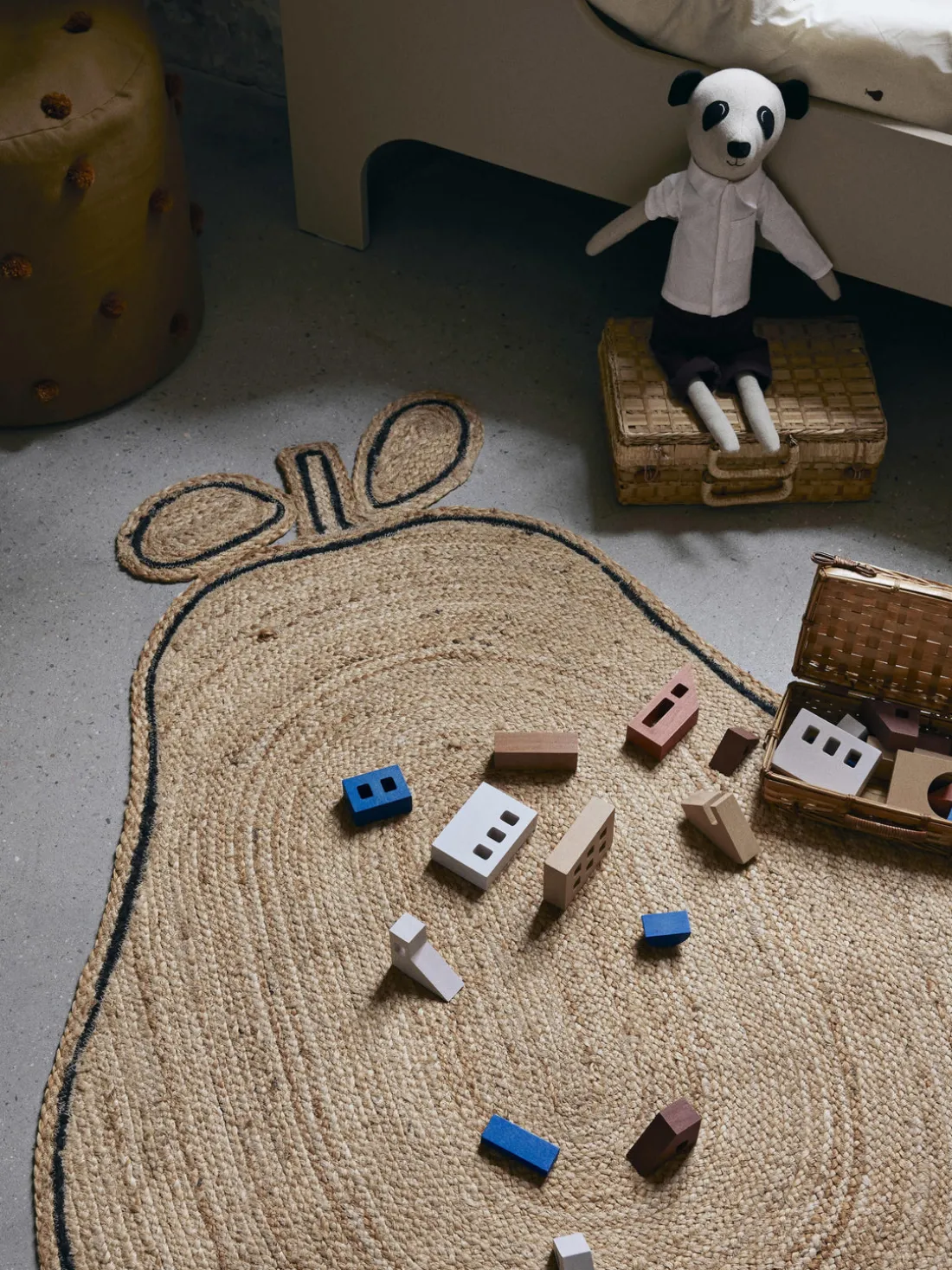 Alfombra de yute artesanal Pear