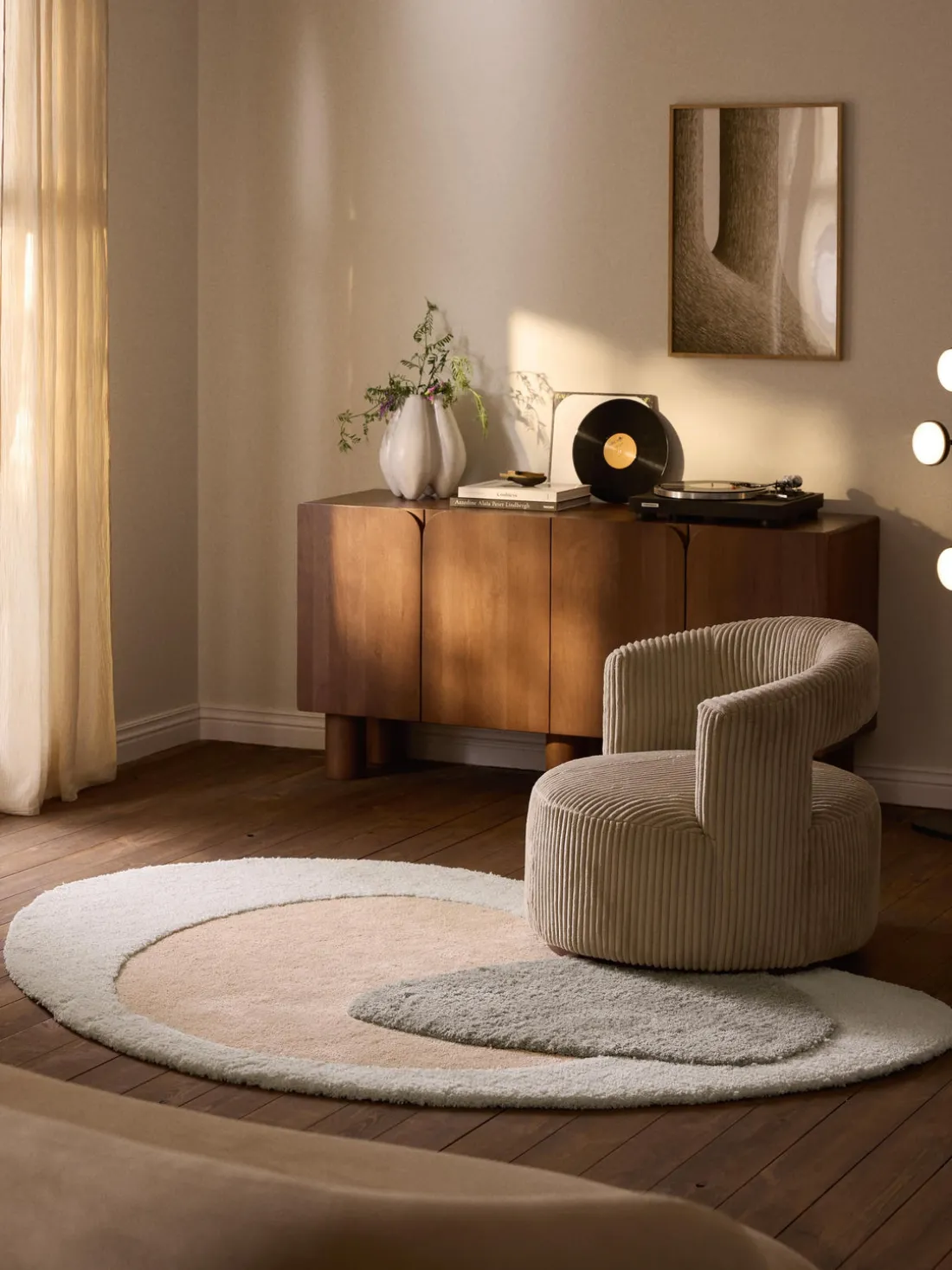 Alfombra en forma orgánica Rylee