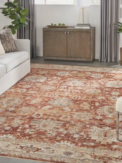 Alfombra estampada de pelo corto Sahar