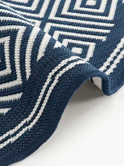 Alfombra exterior reversible redonda en rombos Reddy